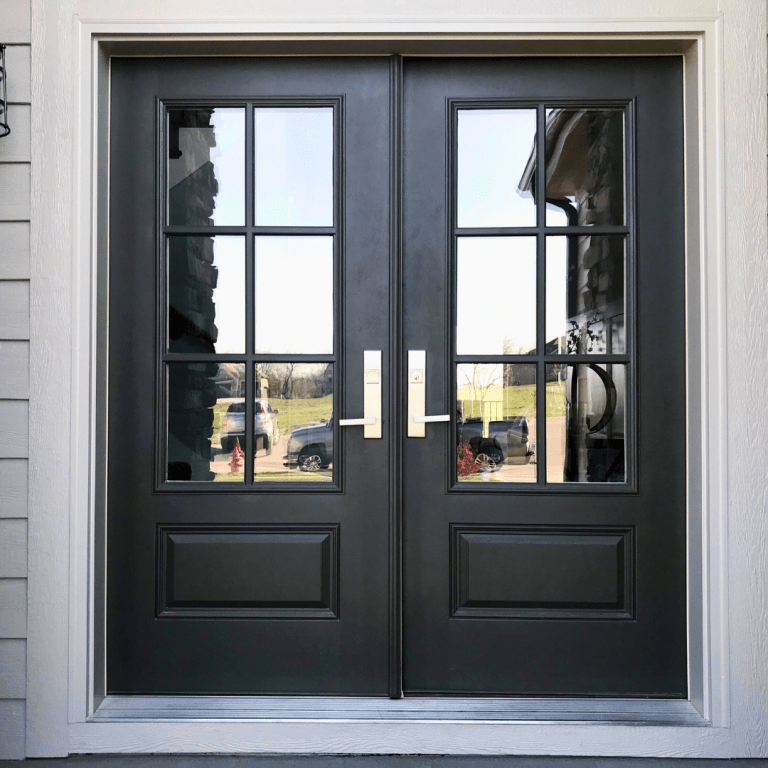 Double Black Front Door Replacement